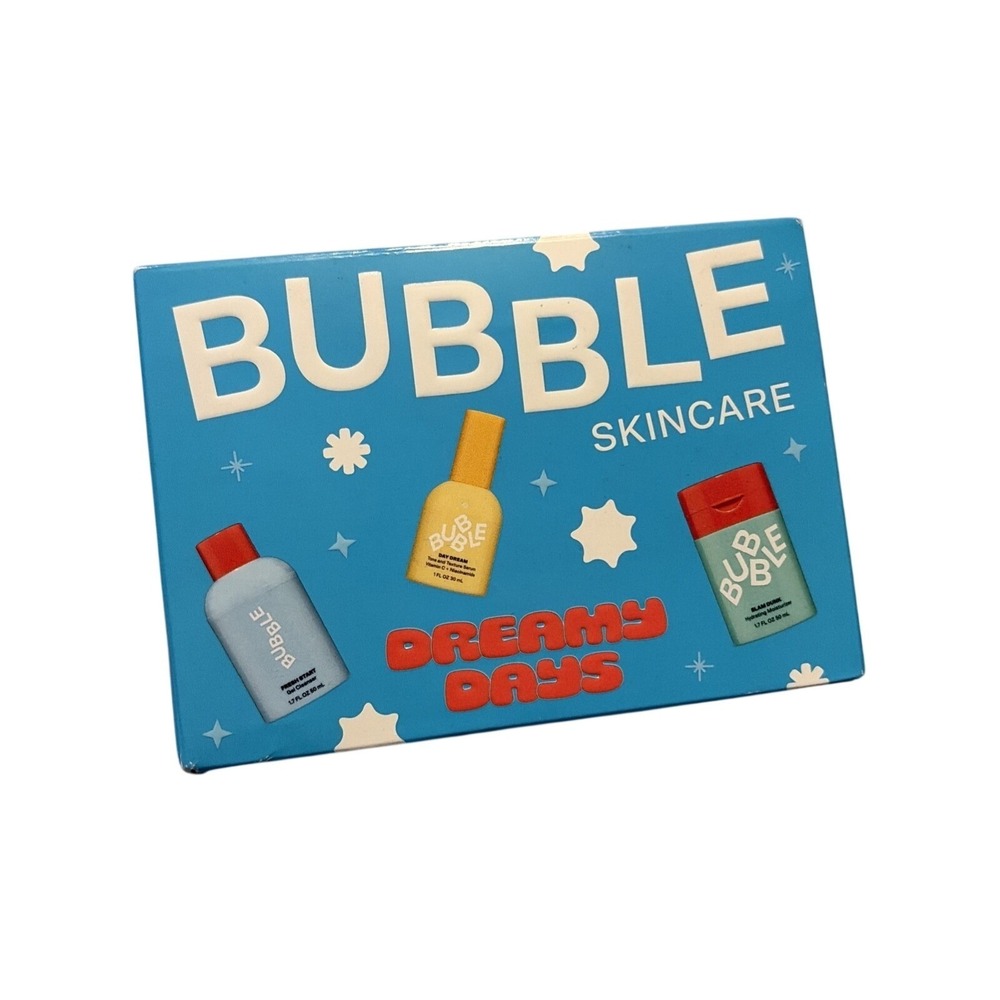 Bubble‎ Skincare Dreamy Days 3-Step Routine Set Cleanser Serum Moisturizer NIB